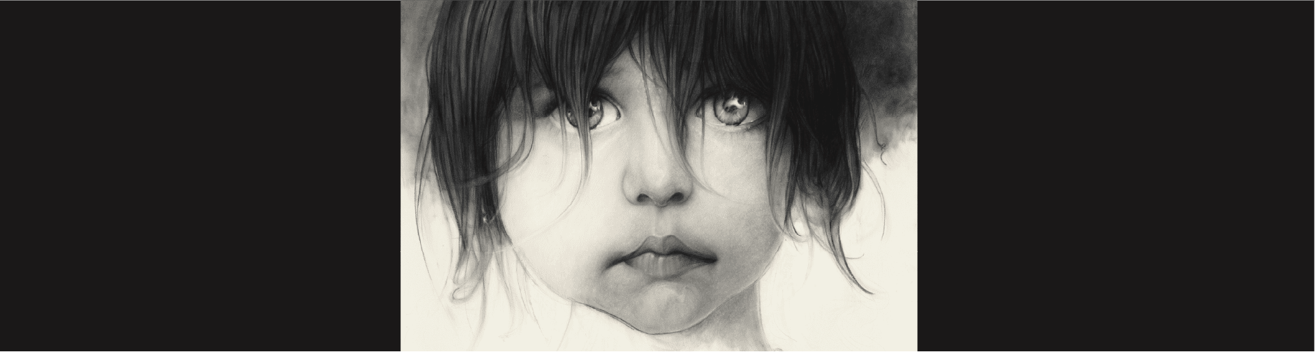 pencil drawing of a girl's face